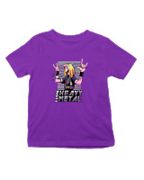 T-Shirt  Παιδικό - I Love Heavy Metal - Color Thumbnail Σκούρο Μωβ