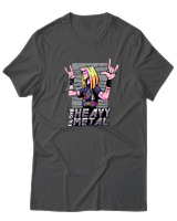 T-Shirt  Γυναικείο - I Love Heavy Metal - Color Thumbnail Ανθρακί
