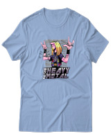 T-Shirt  Γυναικείο - I Love Heavy Metal - Color Thumbnail Γαλάζιο