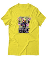 T-Shirt  Γυναικείο - I Love Heavy Metal - Color Thumbnail Κίτρινο