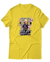 T-Shirt  Γυναικείο - I Love Heavy Metal - Color Thumbnail Κίτρινο Χρυσό