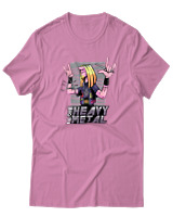 T-Shirt  Γυναικείο - I Love Heavy Metal - Color Thumbnail Ροζ