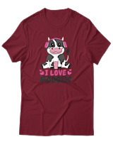 T-Shirt Αντρικό - I Love Mooosic - Color Thumbnail Σκούρο Κόκκινο