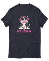 T-Shirt Αντρικό - I Love Mooosic - Color Thumbnail Σκούρο Μπλε