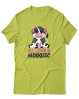 T-Shirt Αντρικό - I Love Mooosic - Color Thumbnail Λαχανί