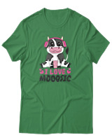 T-Shirt Αντρικό - I Love Mooosic - Color Thumbnail Πράσινο