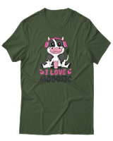 T-Shirt Αντρικό - I Love Mooosic - Color Thumbnail Κυπαρισσί