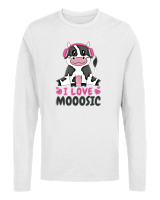 Μακρυμάνικο Μακό Αντρικό - I Love Mooosic - Color Thumbnail 'Ασπρο