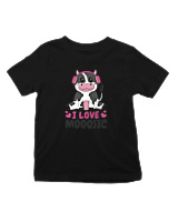 T-Shirt  Παιδικό - I Love Mooosic - Color Thumbnail Μαύρο