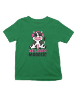 T-Shirt  Παιδικό - I Love Mooosic - Color Thumbnail Πράσινο