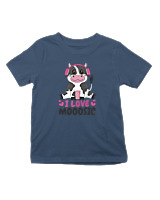 T-Shirt  Παιδικό - I Love Mooosic - Color Thumbnail Σκούρο Μπλε