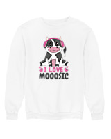 Φούτερ χωρίς κουκούλα Αντρικό - I Love Mooosic - Color Thumbnail 'Ασπρο