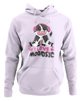 Φούτερ με κουκούλα Αντρικό - I Love Mooosic - Color Thumbnail Lilac