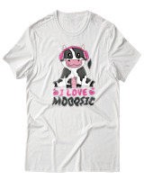 T-Shirt  Γυναικείο - I Love Mooosic - Color Thumbnail Άσπρο