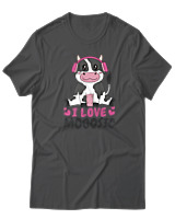 T-Shirt  Γυναικείο - I Love Mooosic - Color Thumbnail Ανθρακί