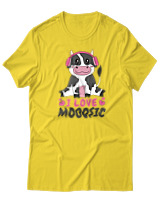 T-Shirt  Γυναικείο - I Love Mooosic - Color Thumbnail Κίτρινο Χρυσό