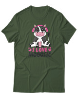 T-Shirt  Γυναικείο - I Love Mooosic - Color Thumbnail Κυπαρισσί