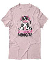 T-Shirt  Γυναικείο - I Love Mooosic - Color Thumbnail Απαλό Ροζ