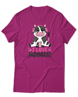 T-Shirt  Γυναικείο - I Love Mooosic - Color Thumbnail Φούξια