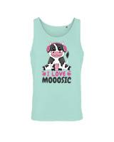 Αμάνικο Μπλουζάκι Αντρικό - I Love Mooosic - Color Thumbnail Arctic Blue