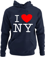Φούτερ με κουκούλα - I Love New York - Color Thumbnail Navy Blue
