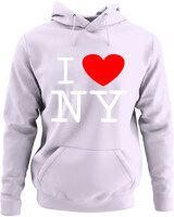 Φούτερ με κουκούλα - I Love New York - Color Thumbnail Λιλά