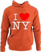 Φούτερ με κουκούλα - I Love New York - Color Thumbnail Orange