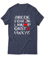 T-Shirt Unisex - I Love You - Color Thumbnail Μπλε Γκρι