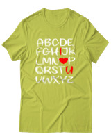 T-Shirt Unisex - I Love You - Color Thumbnail Λαχανί