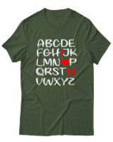 T-Shirt Unisex - I Love You - Color Thumbnail Κυπαρισσί