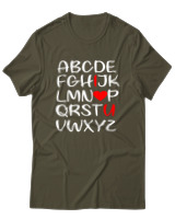 T-Shirt Unisex - I Love You - Color Thumbnail Χακί