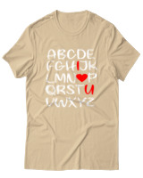 T-Shirt Unisex - I Love You - Color Thumbnail Μπεζ