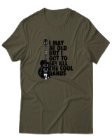 T-Shirt Αντρικό - I May Be Old But  - Color Thumbnail Χακί
