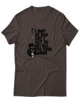 T-Shirt Αντρικό - I May Be Old But  - Color Thumbnail Καφέ