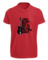 T-Shirt Fit Αντρικό - I May Be Old But  - Color Thumbnail Κόκκινο