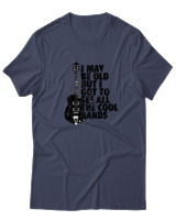 T-Shirt  Γυναικείο - I May Be Old But  - Color Thumbnail Μπλέ Γκρί