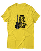 T-Shirt  Γυναικείο - I May Be Old But  - Color Thumbnail Κίτρινο Χρυσό