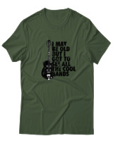 T-Shirt  Γυναικείο - I May Be Old But  - Color Thumbnail Κυπαρισσί