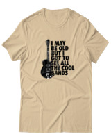 T-Shirt  Γυναικείο - I May Be Old But  - Color Thumbnail Μπέζ