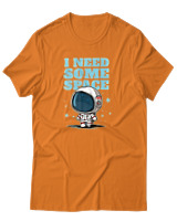 T-Shirt Αντρικό - I Need Some Space - Color Thumbnail Πορτοκαλί