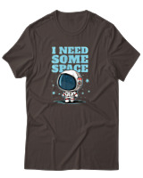 T-Shirt Αντρικό - I Need Some Space - Color Thumbnail Καφέ
