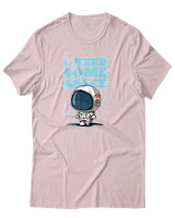 T-Shirt Αντρικό - I Need Some Space - Color Thumbnail Απαλό Ροζ