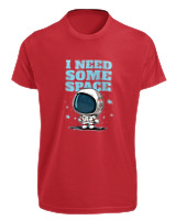 T-Shirt Fit Αντρικό - I Need Some Space - Color Thumbnail Κόκκινο