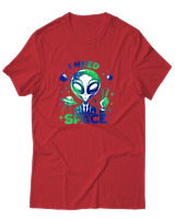 T-Shirt Αντρικό - I Need Space Alien - Color Thumbnail Κόκκινο