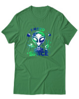 T-Shirt Αντρικό - I Need Space Alien - Color Thumbnail Πράσινο