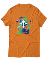T-Shirt Αντρικό - I Need Space Alien - Color Thumbnail Πορτοκαλί