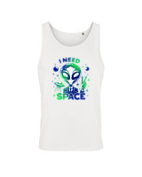 Αμάνικο Μπλουζάκι Αντρικό - I Need Space Alien - Color Thumbnail 'Ασπρο