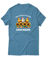 T-Shirt Αντρικό - I Really Do Need Chickens - Color Thumbnail Τιρκουάζ