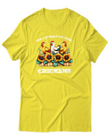 T-Shirt Αντρικό - I Really Do Need Chickens - Color Thumbnail Κίτρινο