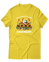 T-Shirt Αντρικό - I Really Do Need Chickens - Color Thumbnail Χρυσό Κίτρινο